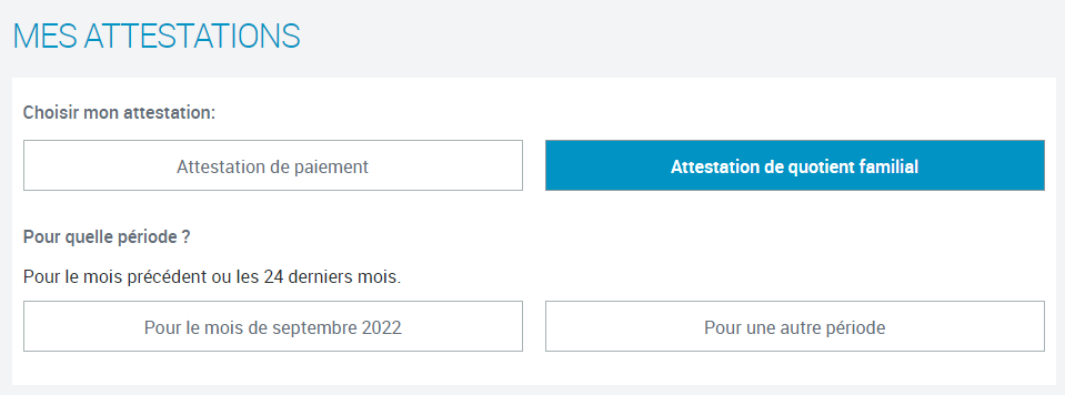 CAF - Je télécharge une attestation Caf